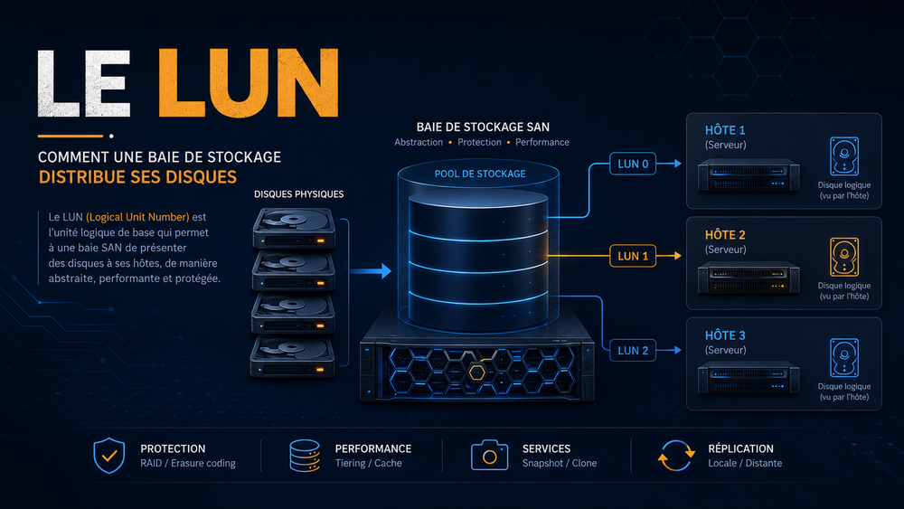 Le LUN (Logical Unit Number), ou comment une baie de stockage distribue ses disques