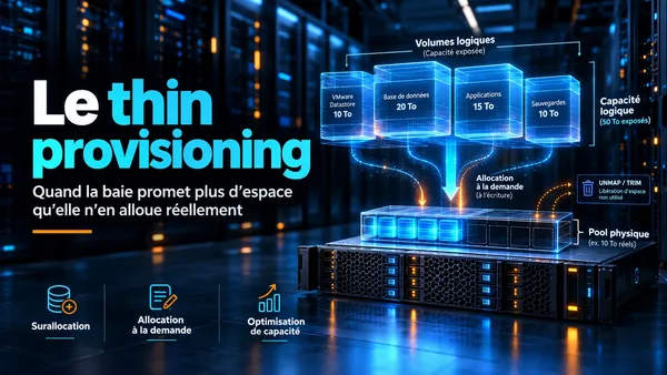 Le thin provisioning, ou comment une baie promet plus d'espace qu'elle n'en possède